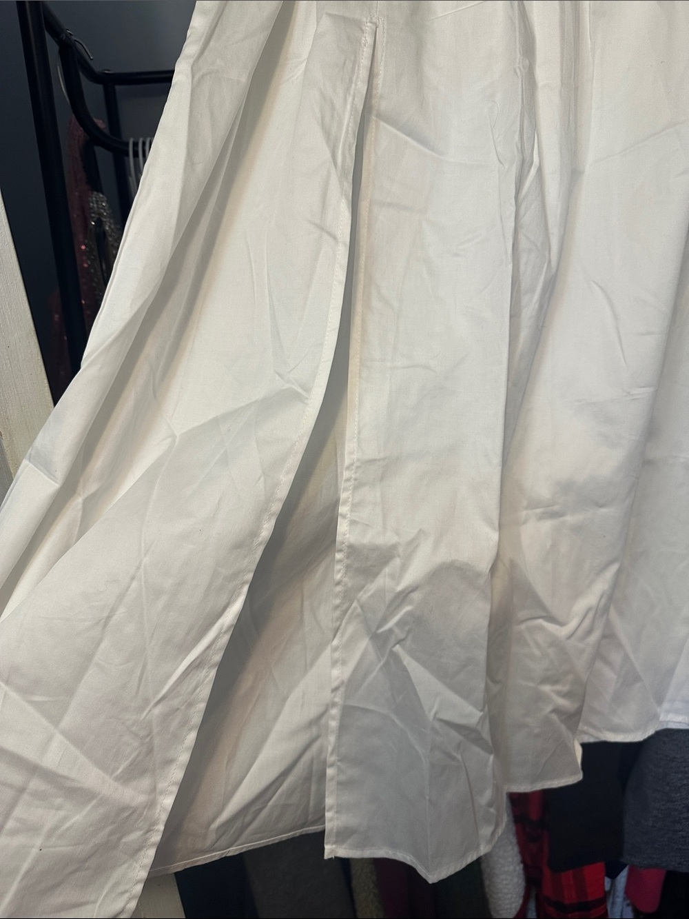 Women’s White Smocked Waist Skirt - Picture 4 of 5